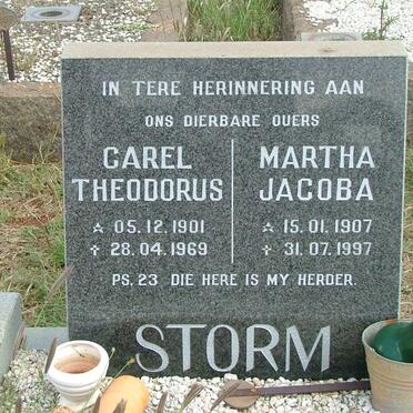 STORM Carel Theodorus 1901-1969 &amp; Martha Jacoba 1907-1997