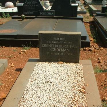 SCHOEMAN Cornelia Dorothea 1900-1975