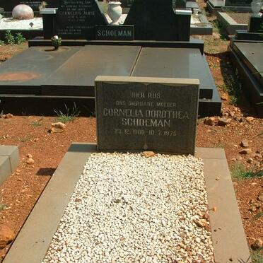 SCHOEMAN Cornelia Dorothea 1900-1975