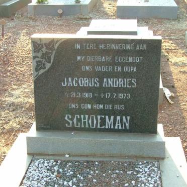SCHOEMAN Jacobus Andries 1918-1973