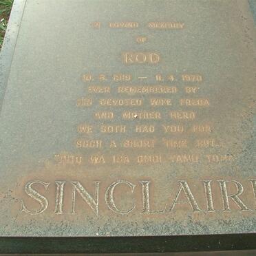 SINCLAIRE Rod 1919-1970
