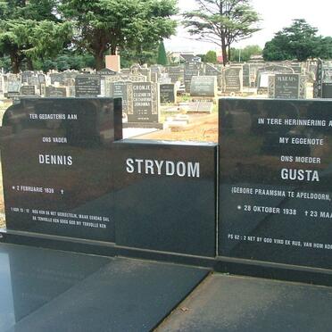 STRYDOM Dennis 1929- &amp; Gusta PRAAMSMA 1938-1998