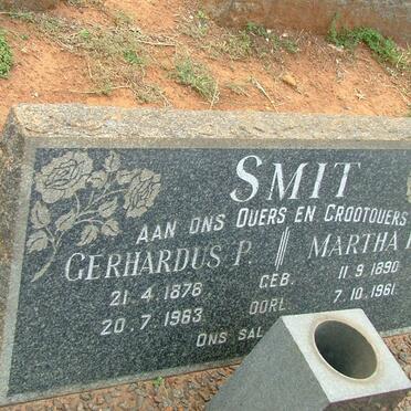 SMIT Gerhardus P. 1876-1983 &amp; Matha D.J. 1890-1961