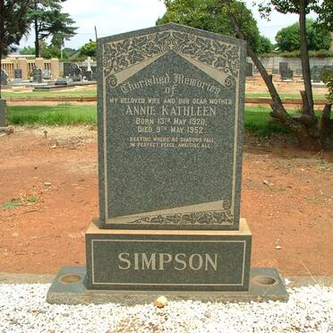 SIMPSON Annie Kathleen 1920-1952