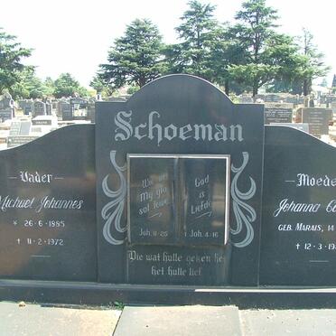 SCHOEMAN Michael Johannes 1885-1972 &amp; Johanna Cornelia MARAIS 1890-1950