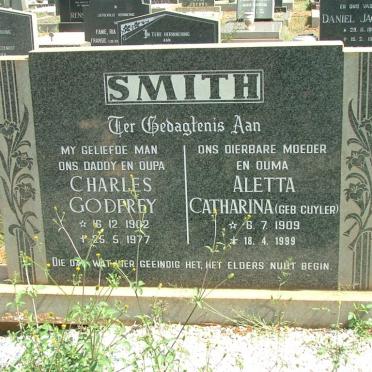 SMITH Charles Godfrey 1902-1977 &amp; Aletta Catharina CYLER 1909-1999