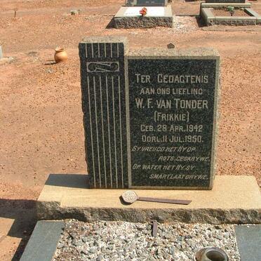 TONDER W.F., van 1942-1950