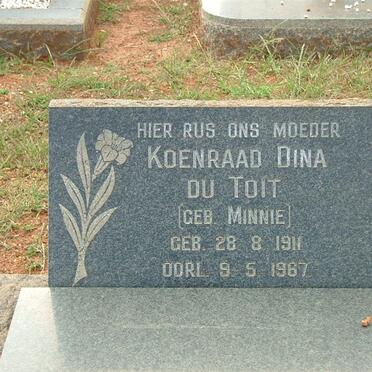 TOIT Koenraad Dina, du nee MINNIE 1911-1967