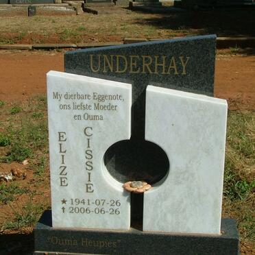 UNDERHAY Elize Cissie 1941-2006