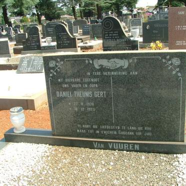 VUUREN Daniel Theunis Gert, van 1930-1975