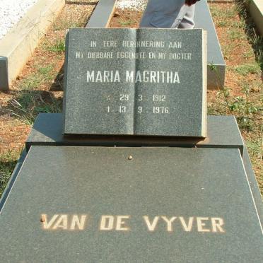 VYVER Maria Magritha, van de 1912-1976