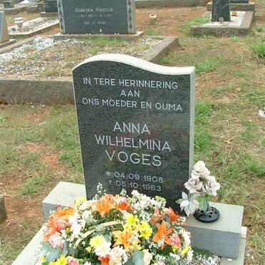 VOGES Anna Wilhelmina 1908-1963