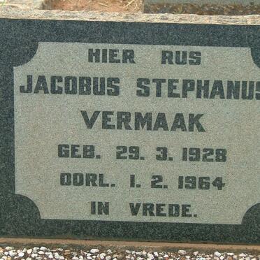 VERMAAK Jacobus Stephanus 1928-1964