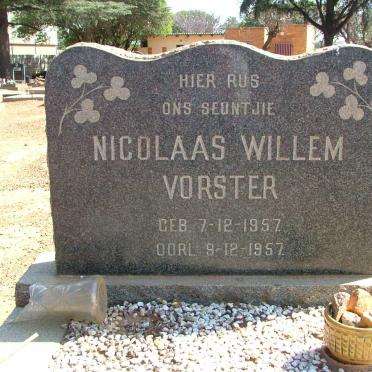 VORSTER Nicholaas Willem 1957-1957
