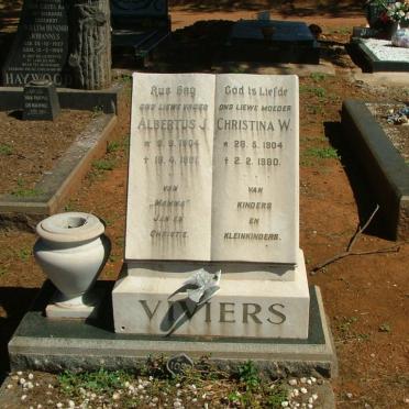 VIVIERS Albertus J. 1904-1961 &amp; Christina W. 1904-1980