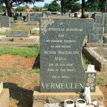 VERMEULEN Jacoba Magdalena Maria 1939-1964