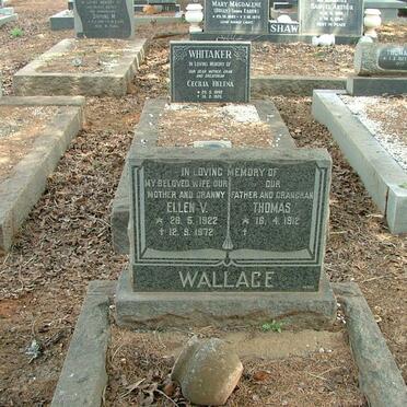 WALLACE Thomas 1912- &amp; Ellen V. 1922-1972