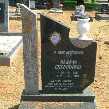 WILLEMSE Barend Christoffel 1952-2001