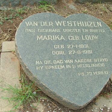 WESTHUIZEN Marika, van der nee LOUW 1931-1961