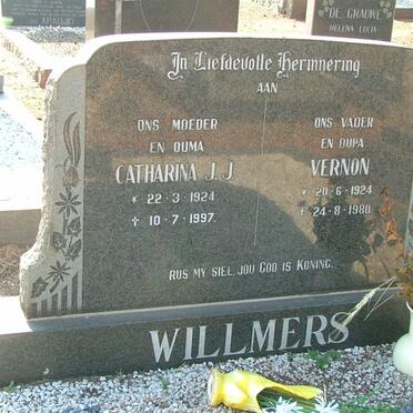 WILLMERS Vernon 1924-1980 &amp; Catharina J.J. 1924-1997