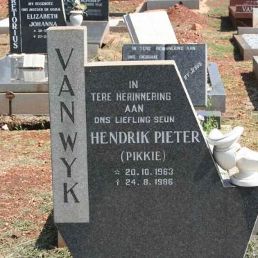 WYK Hendrik Pieter, van 1963-1986