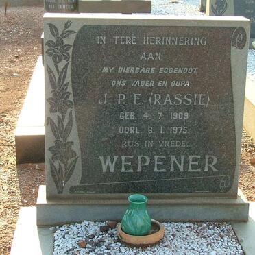 WEPENER J.P.E. 1909-1975