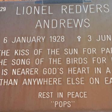 ANDREWS Lionel Redvers 1928-2010