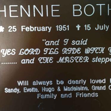 BOTHA Hennie 1951-2021