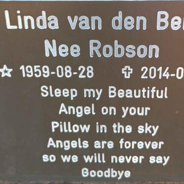 BERG Linda, van den nee ROBSON 1959-2014