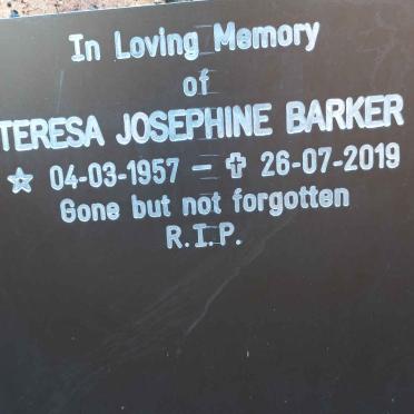 BARKER Teresa Josephine 1957-2019