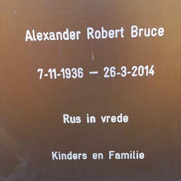 BRUCE Alexander Robert 1936-2014