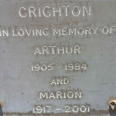 CRIGHTON Arthur 1905-1984 &amp; Marion 1917-2001