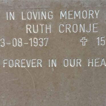 CRONJE Ruth 1937-2007
