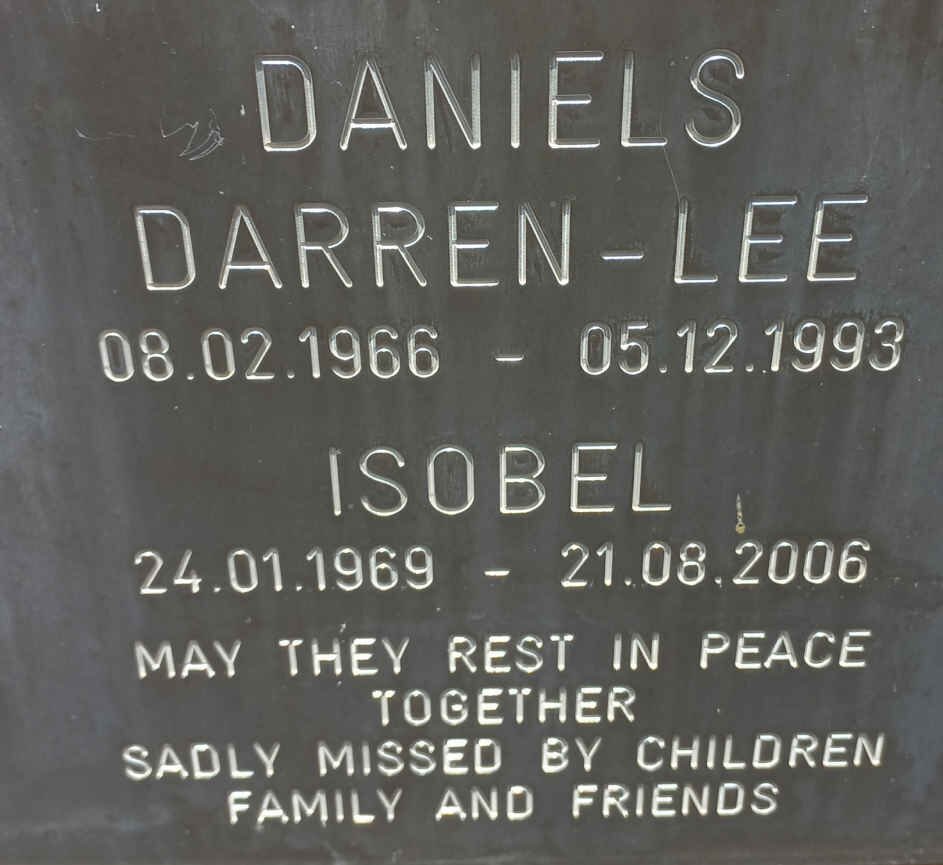 DANIELS Darren-Lee 1966-1993 &amp; Isobel 1969-2006