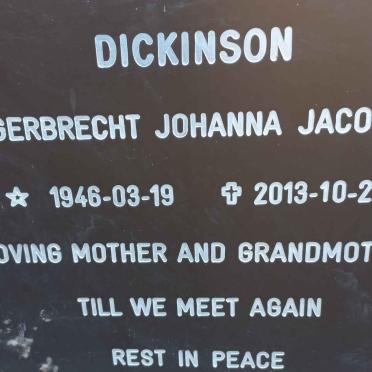 DICKINSON Gerbrecht Johanna Jacoba 1946-2013