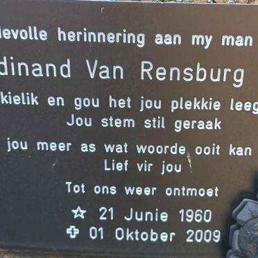 FOURIE Ferdinand Van Rensburg 1960-2009