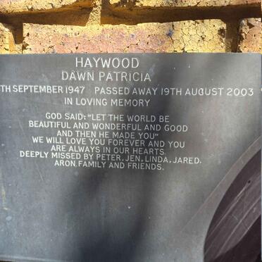 HAYWOOD Dawn Patricia 1947-2003