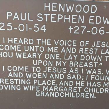 HENWOOD Paul Stephen Edward 1954-2002