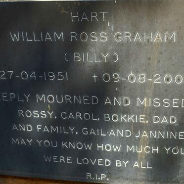 HART William Ross Graham 1951-2003