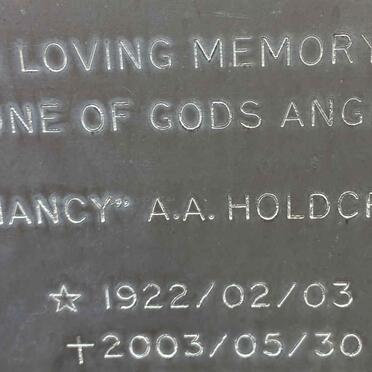 HOLDCROFT A.A. 1922-2003