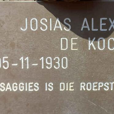 KOCK Josias Alexander, de 1930-2008