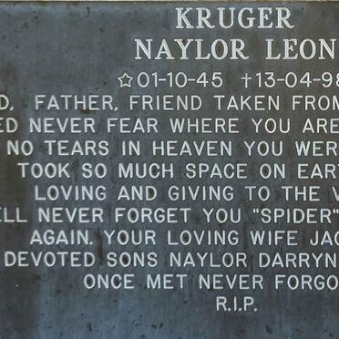 KRUGER Naylor Leon 1945-1998