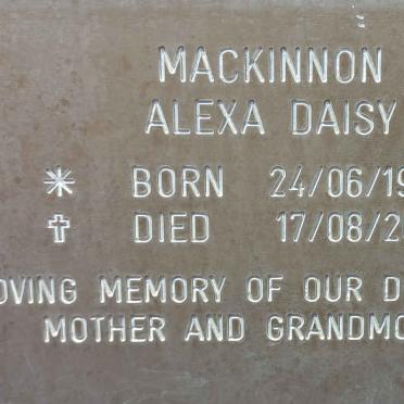 MACKINNON Alexa Daisy 1946-2006