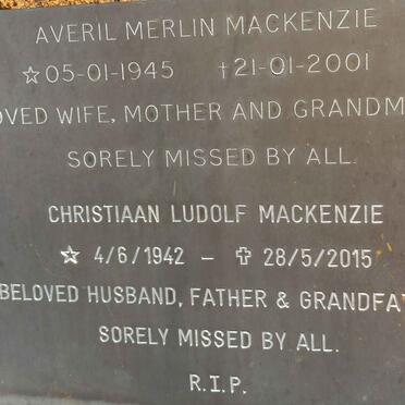 MACKENZIE Christiaan Ludolf 1942-2015 &amp; Averil Merlin 1945-2001