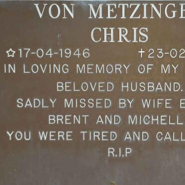 METZINGER Chris, von 1946-1998