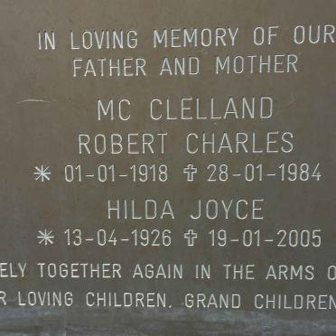 MCCLELLAND Robert Charles 1918-1984 &amp; Hilda Joyce 1926-2005