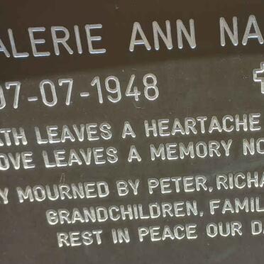 NANCARROW Valerie Ann 1948-2012