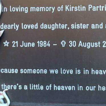 PARTRIDGE Kirstin 1984-2018