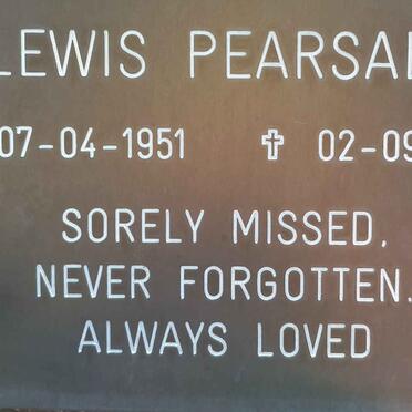 PEARSALL Lewis 1951-2011