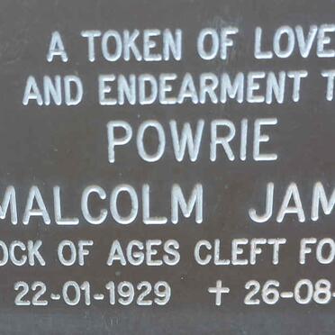 POWRIE Malcolm James 1929-1986